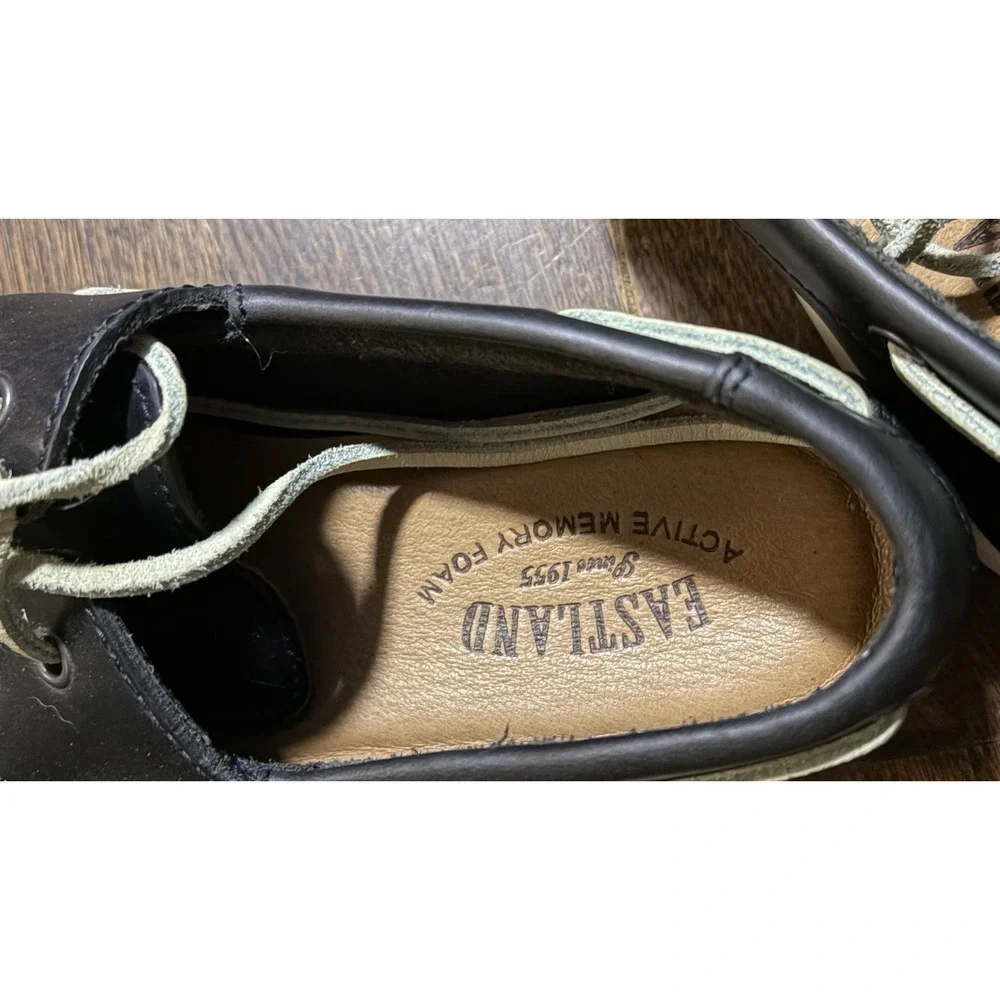 Eastland Men's Seaport Leather Boat Shoes Black US 8.5M